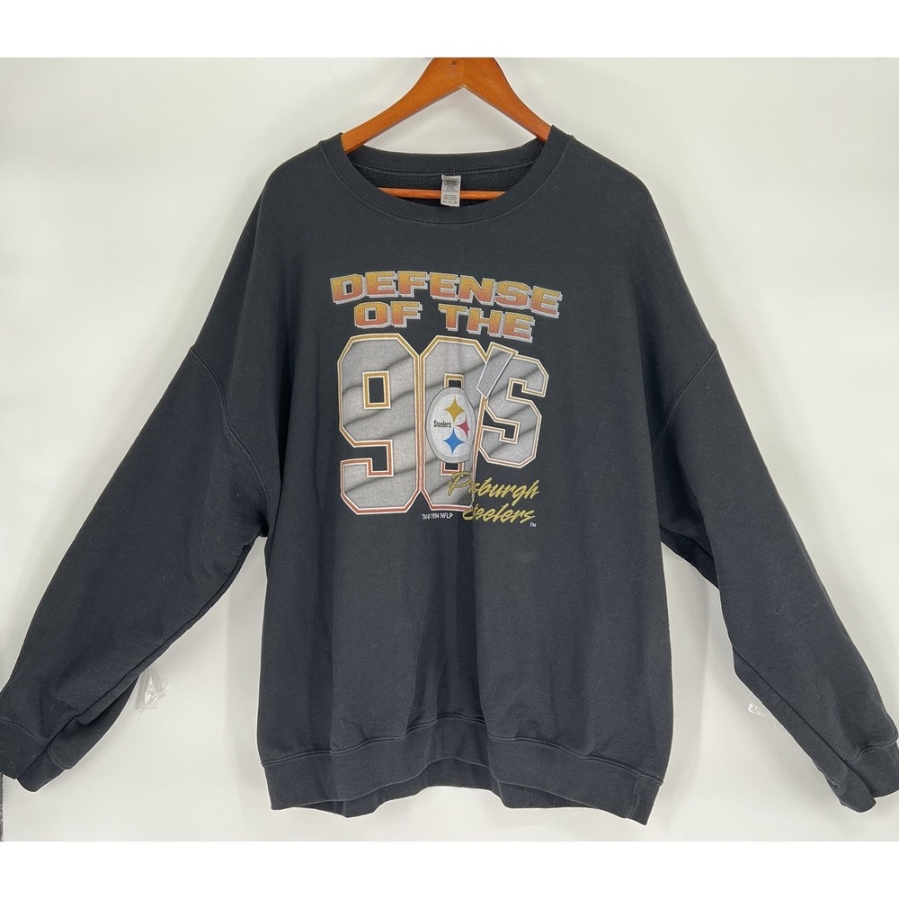 Vintage Pittsburgh Steelers Football Sweatshirt From 1994 Size 2XL Black